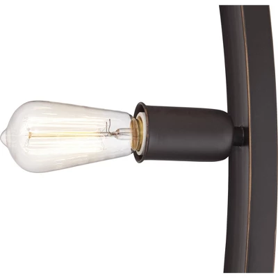 Franklin Iron Works Arcos Industrial Arc Floor Lamp 71" Tall Bronze Brown Metal Dimmable LED Decor For Living Room Reading Bedroom Office House Home 5 Franklin Iron Works Arcos Industrial Arc Floor Lamp 71" Tall Bronze Brown Metal Dimmable LED Decor For Living Room Reading Bedroom Office House Home - Image 3