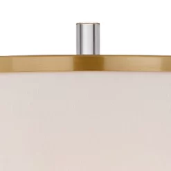 Possini Euro Design Cadence Modern Floor Lamp Standing 62" Tall Crystal Glass Column Satin Brass Linen Drum Shade For Living Room Bedroom Office House -Best Homewares Store GUEST 025fd2b8 717b 493c 9c9f c8393a3d6c7a