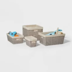 16" X 9" X 6" Woven Twisted Paper Rope Media Basket Gray - Brightroom™ 7 16" X 9" X 6" Woven Twisted Paper Rope Media Basket Gray - Brightroom™ -Best Homewares Store GUEST 054d99f6 5bc4 4b73 87f9 e39da675c247