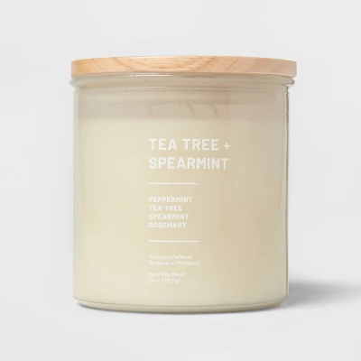 Glass Jar Tea Tree And Spearmint Candle Beige - Threshold™ 7 Glass Jar Tea Tree And Spearmint Candle Beige - Threshold™ - Image 5