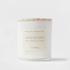Wood Lidded Glass Wellness Intention Candle - Threshold™ -Best Homewares Store GUEST 0999c516 ae7a 45de 97e2 6ac895015e1c