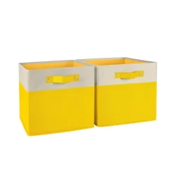 2pc Kids' 10.5" Two-Toned Folding Storage Bin Set - RiverRidge Home -Best Homewares Store GUEST 09b3658e 575d 42cb af18 bd012e024ff2