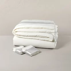 Herringbone Stripe Comforter & Sham Set Sour Cream/Railroad Gray -Best Homewares Store GUEST 0abfbab8 f4d9 4e8c b343 db1941c907de