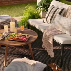 Cushioned Metal Outdoor Loveseat - Cream/Black - Hearth & Hand™ With Magnolia -Best Homewares Store GUEST 0b9807fc a12a 4d25 895d 973d3a712042