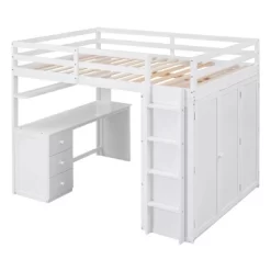 Full Size Loft Bed With Drawers, Desk And Wardrobe - ModernLuxe 17 Full Size Loft Bed With Drawers, Desk And Wardrobe - ModernLuxe -Best Homewares Store GUEST 0c430fa2 e8af 44bd 9a7f 8803cba7a7f8