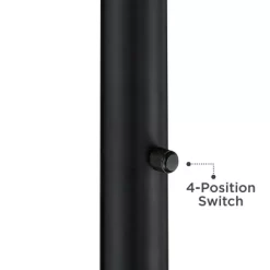 Possini Euro Design Modern Torchiere Floor Lamp Light Blaster LED 72.25" Tall Antique Brass And Matte Black Opal Glass For Living Room Bedroom -Best Homewares Store GUEST 1158857a 5014 42b3 a238 8250ae5c8fa4