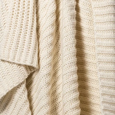 Chunky Knit Reversible Throw Blanket - Threshold™ 8 Chunky Knit Reversible Throw Blanket - Threshold™ - Image 6