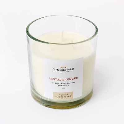 Clear Glass Santal & Ginger Candle White - Threshold™ Designed With Studio McGee 7 Clear Glass Santal & Ginger Candle White - Threshold™ Designed With Studio McGee - Image 5