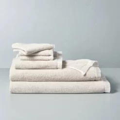 Microstripe Terry Cotton Bath Linens Taupe - Hearth & Hand™ With Magnolia -Best Homewares Store GUEST 13e9335a de88 40ad 9488 747fe536691a