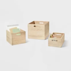 Large Decorative Light Wood Crate Natural - Brightroom™ -Best Homewares Store GUEST 1433e760 ccd4 4d74 8b8b fdcc848f7469 1