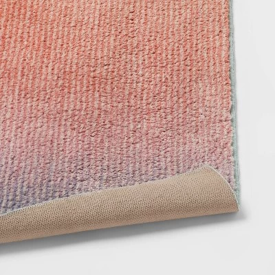 4'x5'6" Ombre Neon Rainbow Tufted Kids' Rug - Pillowfort™ 5 4'x5'6" Ombre Neon Rainbow Tufted Kids' Rug - Pillowfort™ - Image 3