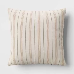 Cotton Flax Woven Striped Square Throw Pillow - Threshold™ -Best Homewares Store GUEST 198ca62a 31c1 4b5d b1dc 9f59aefb0017