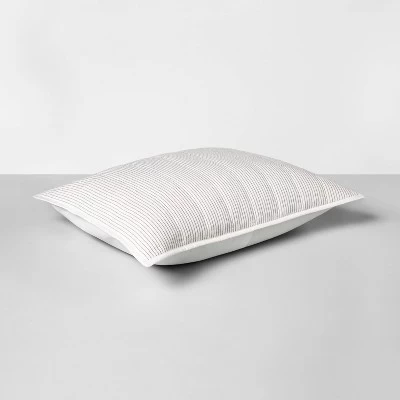 Microstripe Pillow Sham Cream/Gray - Hearth & Hand™ With Magnolia 3 Microstripe Pillow Sham Cream/Gray - Hearth & Hand™ With Magnolia