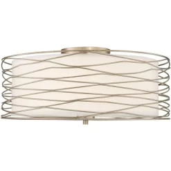 Possini Euro Design Modern Ceiling Light Flush Mount Fixture Antique Silver Leaf 18" Wide Wavy Spun White Drum For Bedroom Kitchen 12 Possini Euro Design Modern Ceiling Light Flush Mount Fixture Antique Silver Leaf 18" Wide Wavy Spun White Drum For Bedroom Kitchen -Best Homewares Store GUEST 1c10771f 7433 4e60 805e 5707d03c3807