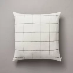 26"x26" Grid Lines Matelassé Euro Bed Pillow - Hearth & Hand™ With Magnolia 10 26"x26" Grid Lines Matelassé Euro Bed Pillow - Hearth & Hand™ With Magnolia -Best Homewares Store GUEST 1cfc430c 3527 48f7 9177 6aa536143abe