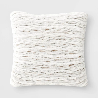 Tipped Snow Leopard Faux Fur Square Throw Pillow - Threshold™ 7 Tipped Snow Leopard Faux Fur Square Throw Pillow - Threshold™ - Image 5