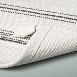 Tonal Stripes Bath Rug Sour Cream/Railroad Gray - Hearth & Hand™ With Magnolia -Best Homewares Store GUEST 2f18d171 85d9 4317 8172 0e2d70fef955