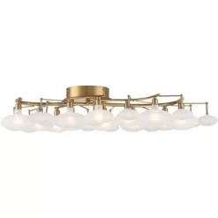 Possini Euro Design Lilypad Modern Ceiling Light Semi Flush Mount Fixture 30 1/4" Wide Warm Brass 12-Light Frosted Glass Shade For Bedroom Living Room 12 Possini Euro Design Lilypad Modern Ceiling Light Semi Flush Mount Fixture 30 1/4" Wide Warm Brass 12-Light Frosted Glass Shade For Bedroom Living Room -Best Homewares Store GUEST 33788483 ffe4 4301 86eb dd4cbc3b2b2c