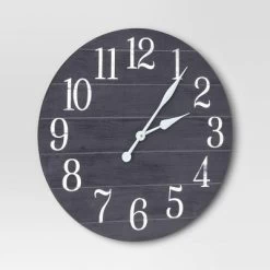 26" Farmhouse Wooden Wall Clock Black - Threshold™ -Best Homewares Store GUEST 35008532 3ca7 4877 9169 1472d088644e