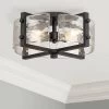 Possini Euro Design Adri Modern Ceiling Light Flush Mount Fixture Black 16 1/2" Wide Black 4-Light Textured Glass For Bedroom Kitchen Living Room Home -Best Homewares Store GUEST 37893362 2781 45a3 9fc4 22c6b9dc3631