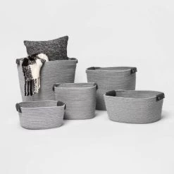 13" Half Coiled Rope Basket Gray - Brightroom™ -Best Homewares Store GUEST 3b70a5d5 de74 45b7 a5fc bdc4e6a1ccfc