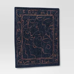 30" X 36" We Are All In This Together Cotton Embroidered Woven Polyester/Cotton Slub Wall Art Blue - Opalhouse™ -Best Homewares Store GUEST 3f9f0c0c 533b 463e a4dc 07317e5e0f9d