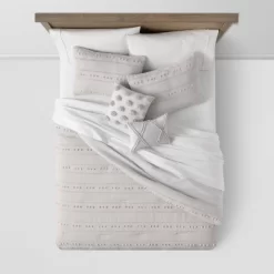 4pc Clipped Stripe Poms Comforter Bedding Set - Threshold™ -Best Homewares Store GUEST 3feee465 15ae 460e b931 2a505429b1a7