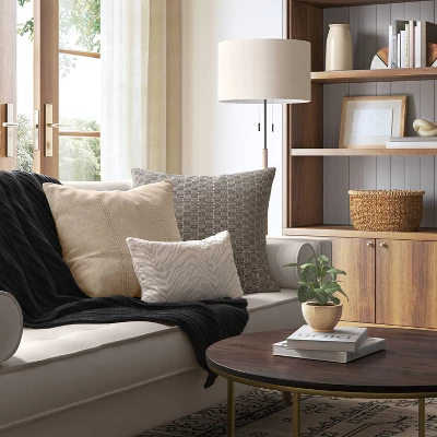 Velvet Jacquard Zebra Lumbar Throw Pillow - Threshold™ 3 Velvet Jacquard Zebra Lumbar Throw Pillow - Threshold™