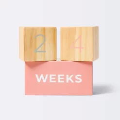 Milestone Blocks - Pink And Natural Wood - Cloud Island™ -Best Homewares Store GUEST 412a20d5 bccb 4265 9460 cd7eee98d5ca