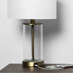 Fillable Accent With USB Table Lamp Brass - Threshold -Best Homewares Store GUEST 4230aee3 786a 4bde a46a 8ba460f4ad48