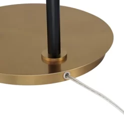 Possini Euro Design Sausalito Mid Century Modern Downbridge Floor Lamp 67" Tall Warm Gold Black Metal Linen Cylinder Shade For Living Room Reading -Best Homewares Store GUEST 480714de f02d 48f5 9259 71bc5bb1150e