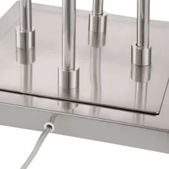 Possini Euro Design Modern Tree Floor Lamp With USB Charging Port 4-Light 72" Tall Brushed Nickel Glass Shade Living Room Reading -Best Homewares Store GUEST 4b0445e4 8496 4f35 9600 e4b4b2d4c3cb