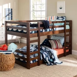 Twin Over Twin Indy Solid Wood Low Bunk Bed - Saracina Home -Best Homewares Store GUEST 4c4e96bd d483 4ae0 a8be fd0586b37fad