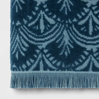 Plush Scallop Towel Teal Blue - Threshold™ 4 Plush Scallop Towel Teal Blue - Threshold™ - Image 2