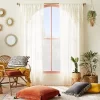 1pc Sheer Banded Geo Macrame Window Curtain Panel White - Opalhouse™ Designed With Jungalow™ -Best Homewares Store GUEST 5558f3f4 e289 4fce 89ab ad882207829f