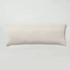 16"x42" Slub Center Stripe Oversized Lumbar Bed Pillow - Hearth & Hand™ With Magnolia -Best Homewares Store GUEST 59c94da2 2910 417b 9717 22b1103abb33