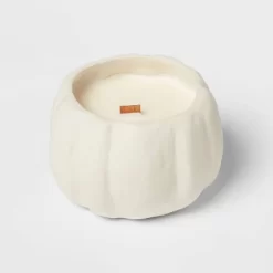12oz Brushed Abstract Pumpkin Ceramic With Woodwick And Dustcover Pumpkin Woods Candle - Threshold™ -Best Homewares Store GUEST 5b059e28 6e08 45a7 a86f dbf22968050c