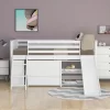Low Twin Loft Bed With Bookcase, Separate Three Drawers, Pulling Ladder And Slide - ModernLuxe 1 Low Twin Loft Bed With Bookcase, Separate Three Drawers, Pulling Ladder And Slide - ModernLuxe -Best Homewares Store GUEST 5c3b936d c190 490a bf3f 87664a0e05f4