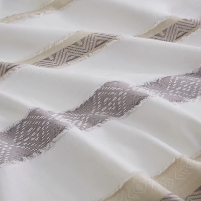 Madison Park 5pc Cove Clipped Jacquard Comforter Set White/Assorted Beiges 8 Madison Park 5pc Cove Clipped Jacquard Comforter Set White/Assorted Beiges - Image 6