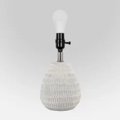 Ceramic Textured Table Lamp Base White - Threshold™
