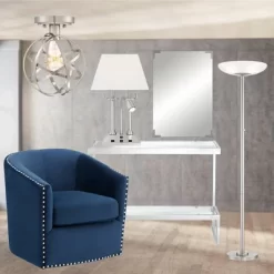 Possini Euro Design Meridian Light Blaster Modern Torchiere Floor Lamp 72" Tall Brushed Nickel LED Frosted Glass Shade For Living Room Bedroom Office -Best Homewares Store GUEST 6bbd5cd5 4418 4021 a48b e76b13d778f4