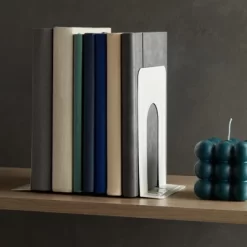 Juvale 12 Pack Metal Bookends For Shelves, Heavy Duty White Book Stoppers For Library, Living Room, Or Office (5x6.6x 5.8 In) -Best Homewares Store GUEST 6e44f565 c23c 4b1c b5f4 394d0c2efee2