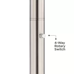 Possini Euro Design Light Blaster Art Deco Torchiere Floor Lamp 72 1/2" Tall Brushed Nickel LED Frosted Glass Bowl Shade For Living Room Bedroom House -Best Homewares Store GUEST 739e6cc9 5288 4837 b117 bf279c8a9867