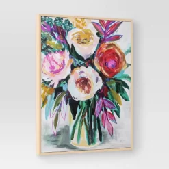 24" X 30" Colorful Floral Framed Canvas Natural - Threshold™ 6 24" X 30" Colorful Floral Framed Canvas Natural - Threshold™ -Best Homewares Store GUEST 75918580 3bf0 4d7a a403 b757a9676579