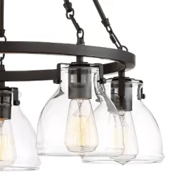 Possini Euro Design Bellis Bronze Wagon Wheel Pendant Chandelier 25" Wide Modern Clear Glass 5-Light Fixture For Dining Room House Kitchen Island Home 11 Possini Euro Design Bellis Bronze Wagon Wheel Pendant Chandelier 25" Wide Modern Clear Glass 5-Light Fixture For Dining Room House Kitchen Island Home -Best Homewares Store GUEST 76524f2d cf83 4a6c 94fb 74fea8f786ea