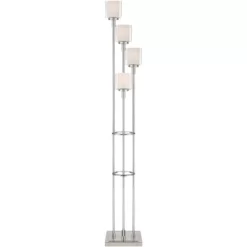 Possini Euro Design Modern Tree Floor Lamp With USB Charging Port 4-Light 72" Tall Brushed Nickel Glass Shade Living Room Reading -Best Homewares Store GUEST 788c85f5 5da2 46be 9e0e 119e5f96e772