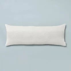 16"x42" Slub Center Stripe Oversized Lumbar Bed Pillow - Hearth & Hand™ With Magnolia -Best Homewares Store GUEST 7e84e8bd 4cb9 42c8 ace3 f88b538c2fb8