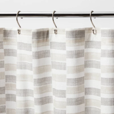 Colorblock Shower Curtain Gray - Threshold™ 4 Colorblock Shower Curtain Gray - Threshold™ - Image 2