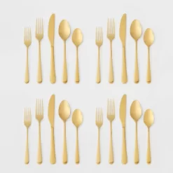 20pc Harrington Flatware Set Gold - Threshold™ -Best Homewares Store GUEST 83f8ea2e 2885 4bf8 9e92 e1aa54e1e88c
