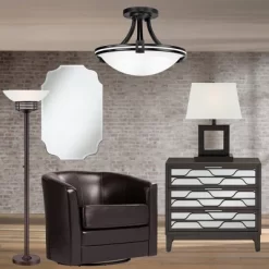 Possini Euro Design Light Blaster Modern Torchiere Floor Lamp 72 1/2" Tall Warm Bronze LED White Frosted Glass Bowl Shade For Living Room Bedroom Home -Best Homewares Store GUEST 850569d9 d068 4326 aad7 a33ef97851f4